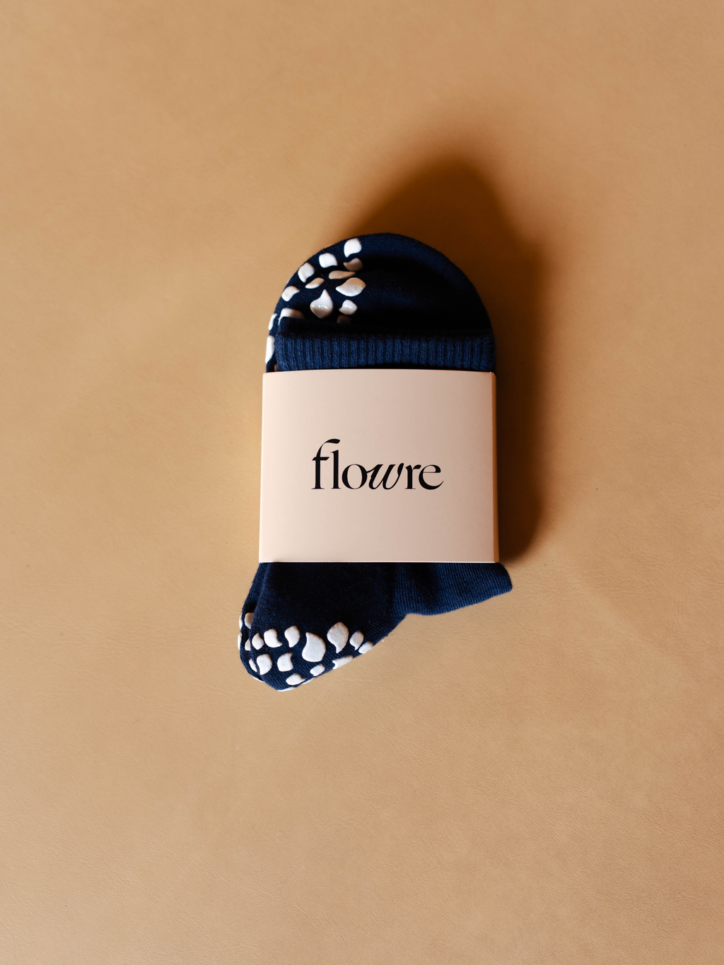 Grip socks brodé - Bleu foncé