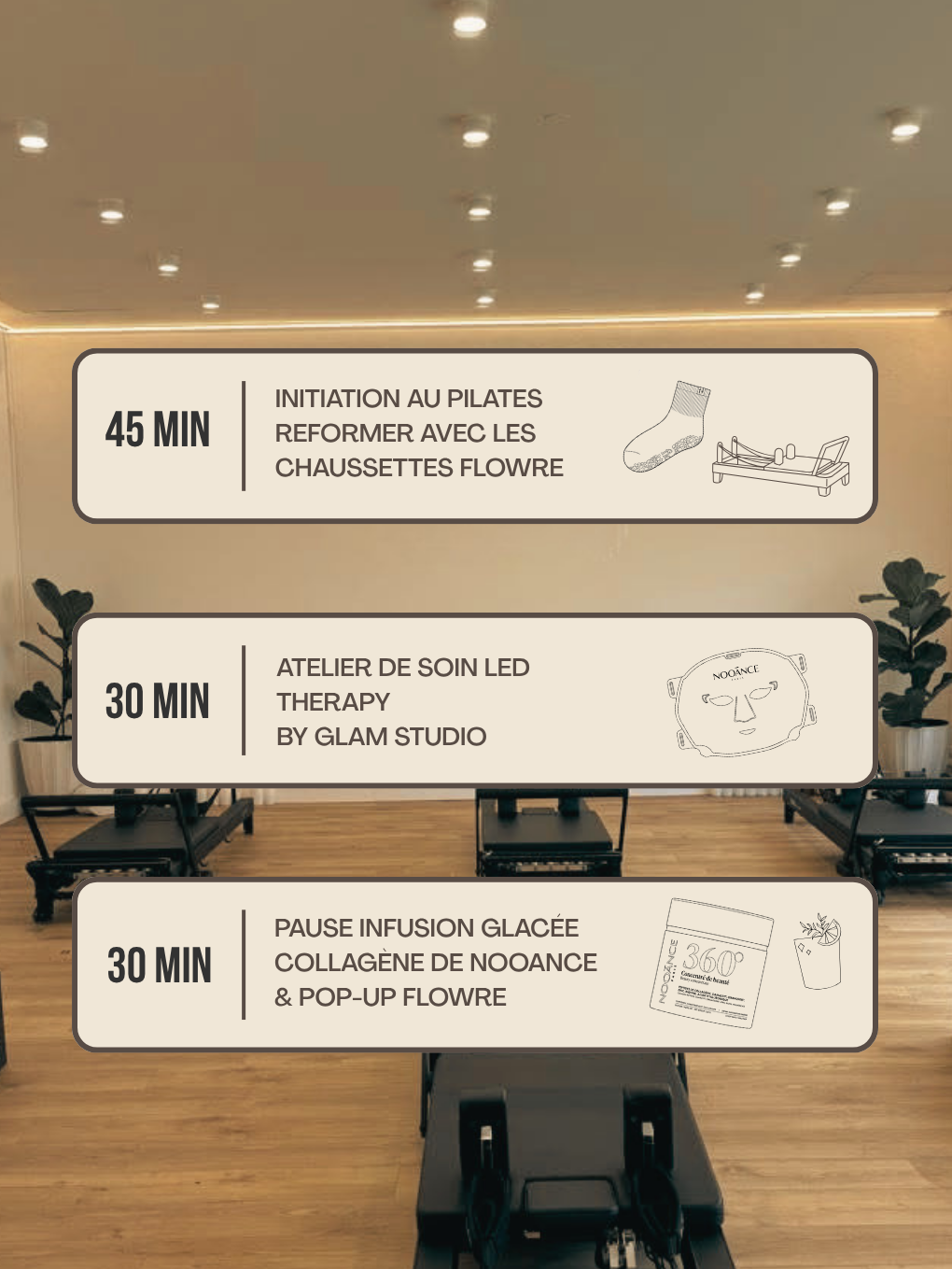 Pilates & Glow — Session 16h45 - 18h30